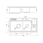 Chậu rửa chén Malloca MS 8804